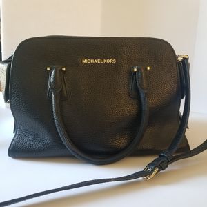 Black pebbled leather Michael Kors Medium Bag w/ shoulder strap